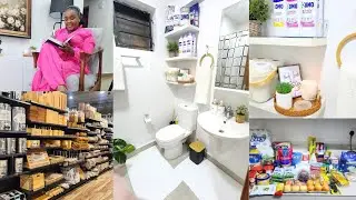 MOVING DIARIES // GUEST BATHROOM MAKEOVER // UNBOXING // MONTHLY GROCERY HAUL