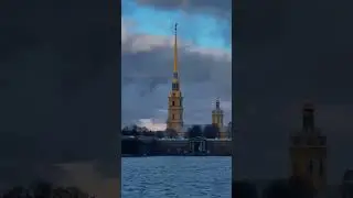 VIEW FROM THE WINDOWS OF THE MARBLE PALACE ON THE NEVA RIVER IN ST. PETERSBURG🌊🌥