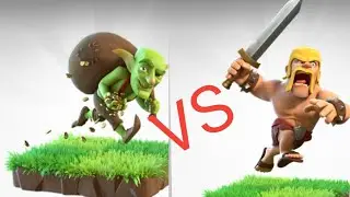 Goblin VS Barban challenging attack#coc #viral #games 