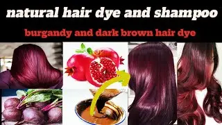Natural hair dye and shampoo at home remedy by Billokadhaaba || Dye burgundy and dark brown hair ||