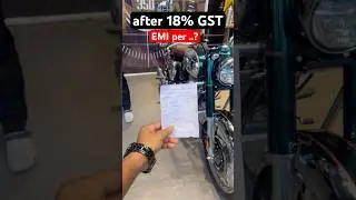 After GST 18 % EMI लोन पर कैसे मिलेगी classic 350 Emerald green #classic350 #gst