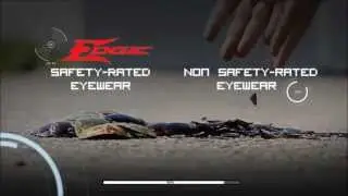 Edge Safety Eyewear Lenses vs. Lawn Mower