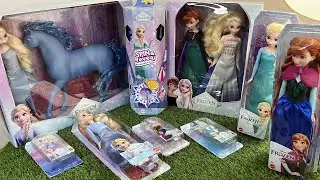 Disney Doll Collection | Frozen Elsa and Anna, Belle, Ariel | Unboxing Disney Mattel playset