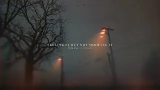 F E E L I N G - I T, - B U T - N O T - S H O W I N G - I T  | Being alone is necessary