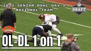 2022 Senior Bowl Coverage: Day 1 - OL-vs-DL - National Team (New York Jets)