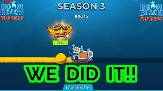 Boom Beach Warships | WE MADE IT TO LEGENDARY RANK | MAX BOMBARDIERS ARE OP!