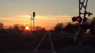 Amtrak 392 crosses the former B&O diamond in Odin, Illinois