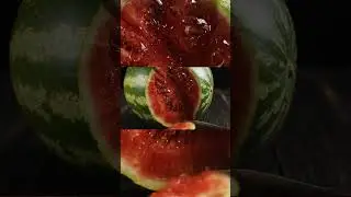 Ruby Watermelon 🍉❤️ | Unreal Crystal Fruit Cutting ASMR