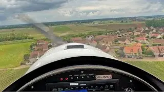 Flight from Dijon-Darois to Nuits-Saint-Georges | TARRAGON Aircraft Cockpit View | The SKYMONKEYYYs