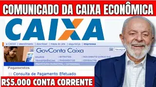 CAIXA ECON&Ocirc;MICA EMITE COMUNICADO GERAL E LIBERA LIMITE DE R$5000 PARA QUEM TEM CONTA CORRENTE