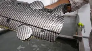 Hydro Dipping a Ford Focus RS Engine Bay in Silver Carbon Fibre