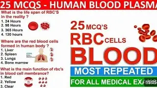 Top 50 repeated MCQ on human blood ll Blood MCQ ll 2025 ll part ll