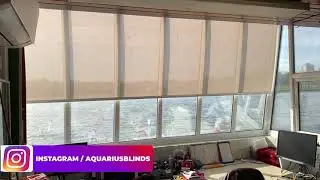 Commercial Electric Screen Roller Blind | Aquarius Blinds
