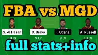 FBA vs MGD Dream11|FBA vs MGD Dream11 Prediction|FBA vs MGD Dream11 Team