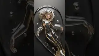 Molten Paint Transforms Into a Miniature Water Nymph  Cinematic ASMR