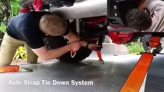 Car tie downs- Axle Straps how to