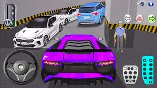 New Purple Lamborghini Car Stuck in Parking Garage Game - Android Gameplay - 2025 3D Driving Class