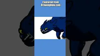 How to Draw a Night Fury Dragon (Toothless from How to Train Your Dragon)
