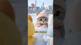 Lucky's First Snowball Fight #ai #animation #funny #cute #fyp #aivideo #aianimation