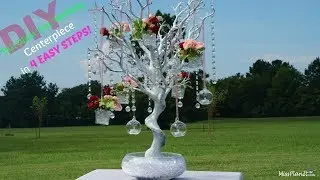 DIY Tall Glam Tree Wedding Centerpiece | DIY Money Tree | DIY Wish Tree Tutorial