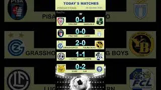Pisa 1909-Lazio | Cagliari-Sassuolo | Grasshoppers-Young Boys | Lugano-Luzern | Ilves-HJK