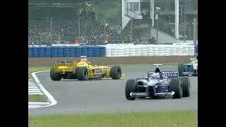 Silverstone 1998 F1 GP: Hill spins (Natural audio) [AI-enhanced]