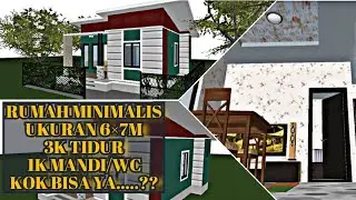 🛑DESAIN RUMAH LUAS BANGUNAN 6&times;7METER 🛑3 KAMAR TIDUR 1KAMAR MANDI🛑versi planner5d
