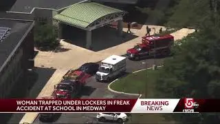 Woman trapped under lockers in accident at Medway school