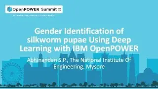 OpenPOWER Summit EU 2019: Gender Identification of Silkworm Pupae Using Deep Learning