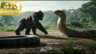 King kong VS Anaconda- Fight Scene-Kong :Skill.Best Fight.   FULL HD Ultra