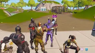 Aerial Assault Trooper Flexing Rare Emotes in Party Royale