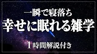 【睡眠導入】今日こそ幸せに眠りたいあなたへ。ふわっと寝れる雑学60分！寝ながら賢くなる日常生活100の雑学1時間【BGMなし】【男性朗読】