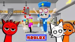 RADDY SPRUNKI vs LOVE STORY - POLICE BABY 💗 POLICE GIRL #roblox #obby #sprunki