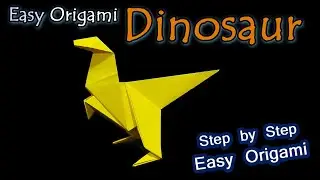 how to make a paper dinosaur - step by step origami tutorial (Fold a DINO | easy)