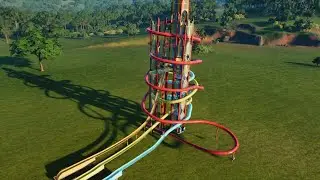 EPIC Waterslide Tower (All Onrides) | Planet Coaster 2 (made by socalraptor) [POV]