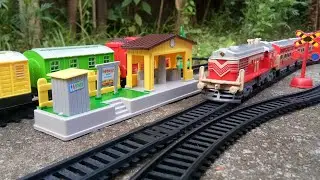 New Railway Station with Steam Engine Train and Rajdhani Train