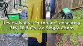 Review Nouva Outdoor Composting Bin, 18.5 Gallon Single Chamber Small Tumbling Composter,Steel Frame