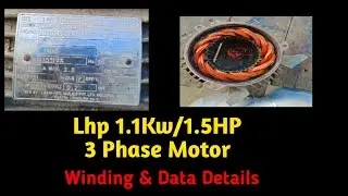 Lhp 1.1kw, 1.5hp 3phase Motor Winding Data by #jkpower