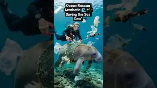 Ocean Rescue Aesthetic 🌊✨: Saving the Sea Cow