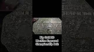 Big Gold 3D Machine Engraved Championship Belt #wwe #wweraw #championshipbelt #wrestlingbelts
