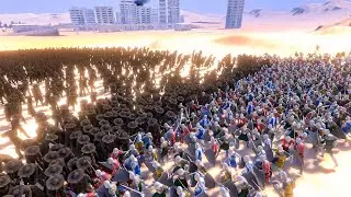 Battle between 16K Footmans vs 16K Scarecrows - Ultimate Epic Battle Simulator UEBS