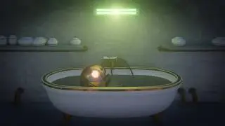 Blender 2.8 - Robot oil Bath Dynamic Paint Test