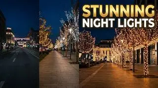 Dreamy Cotroceni Plaza District | Beautiful Night Walk Bucharest 4K