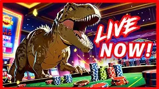 🔴 YES I'm Dressed As A T-REX For Jurassic Theme Casino Night!