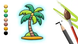 How to Draw and Color a 'T for Tree' | Connect the Dots |  #art #drawing #tutorial