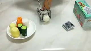 French Fries Cutter Stainless Steel Potato Slicer Quick-Cut Potato