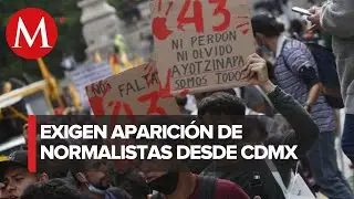 Manifestantes protestan en CdMx para exigir resultados por los 43 desaparecidos de Ayotzinapa