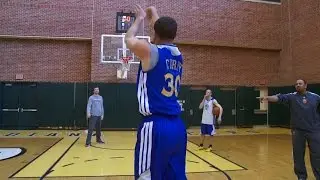 Stephen Curry All Star 3 Point Contest Practice (  He makes 27 out of 30)