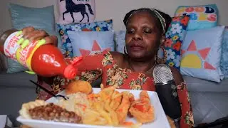 PECAN PIE SEASONED FISH FRIED RICE ASMR EATING SOUNDS