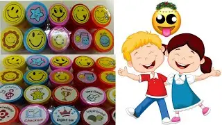 Toy Stamps | Stikers | Emoji stamps | Emoji stamps set | School stamps | stamp pad making at home